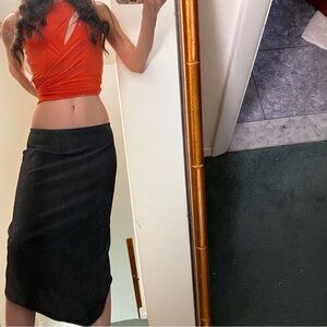 Vintage Sparkly Asymmetrical Midi Skirt